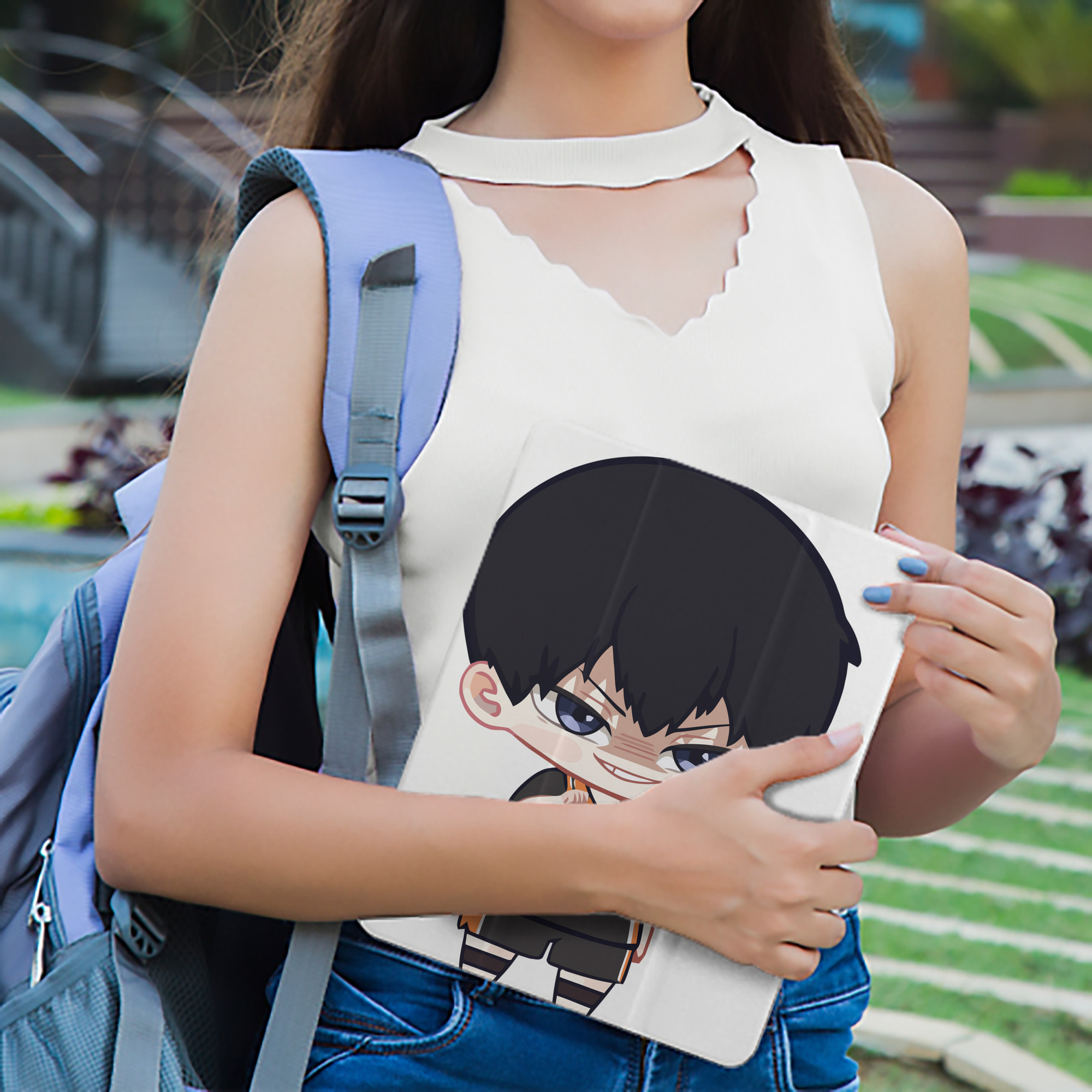 ハイキュー!! Haikyu!! IPad ケース ペン収納付き 三つ折りスタンド PUレザー×シリコン 対応機種9.5/10.5/10.9インチ
