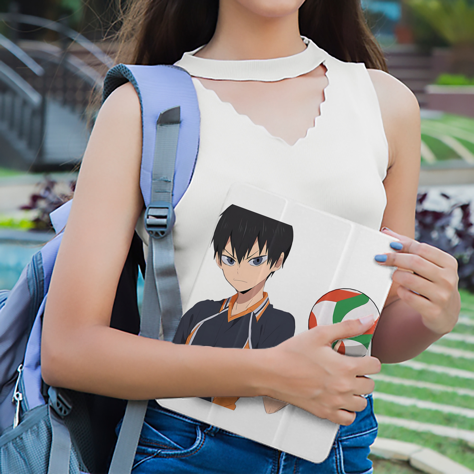 ハイキュー!! Haikyu!! IPad ケース ペン収納付き 三つ折りスタンド PUレザー×シリコン 対応機種9.5/10.5/10.9インチ