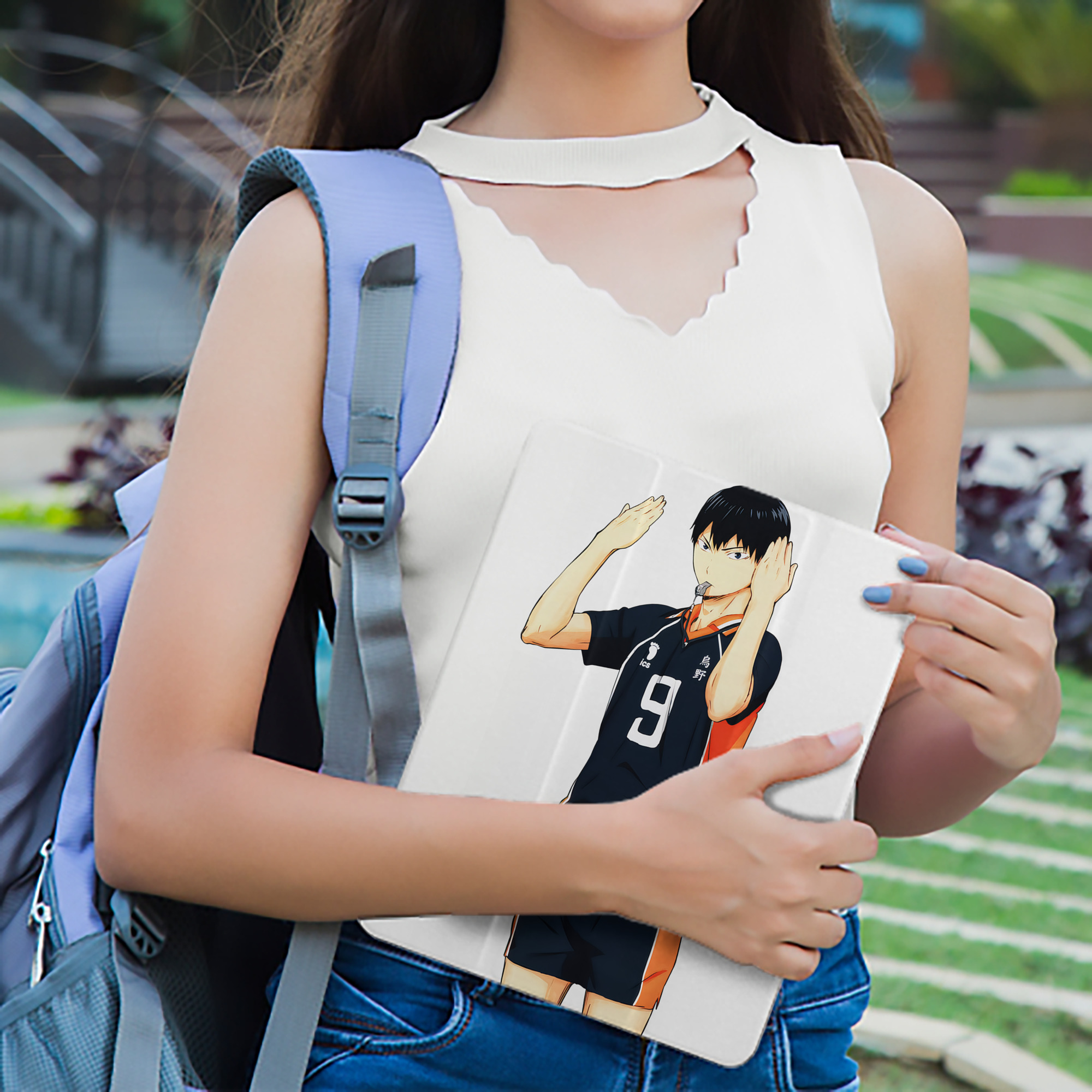 ハイキュー!! Haikyu!! IPad ケース ペン収納付き 三つ折りスタンド PUレザー×シリコン 対応機種9.5/10.5/10.9インチ
