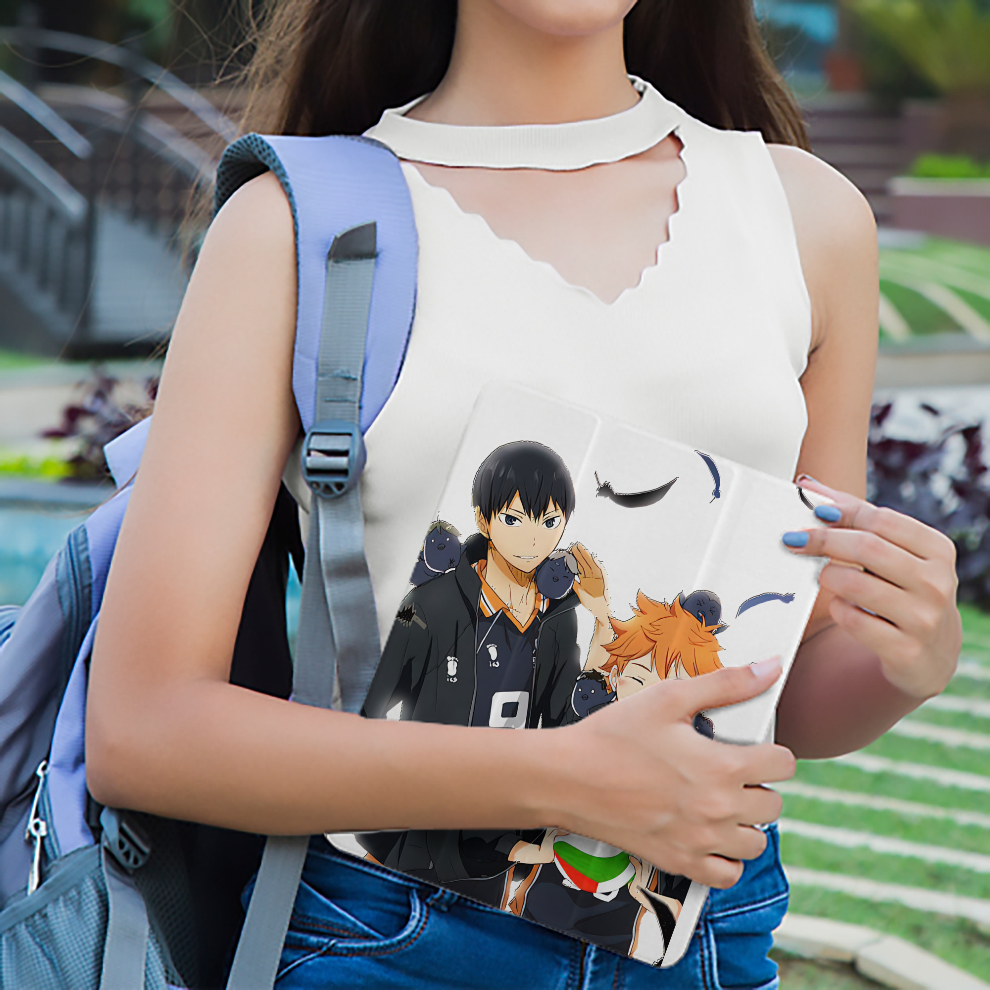 ハイキュー!! Haikyu!! IPad ケース ペン収納付き 三つ折りスタンド PUレザー×シリコン 対応機種9.5/10.5/10.9インチ