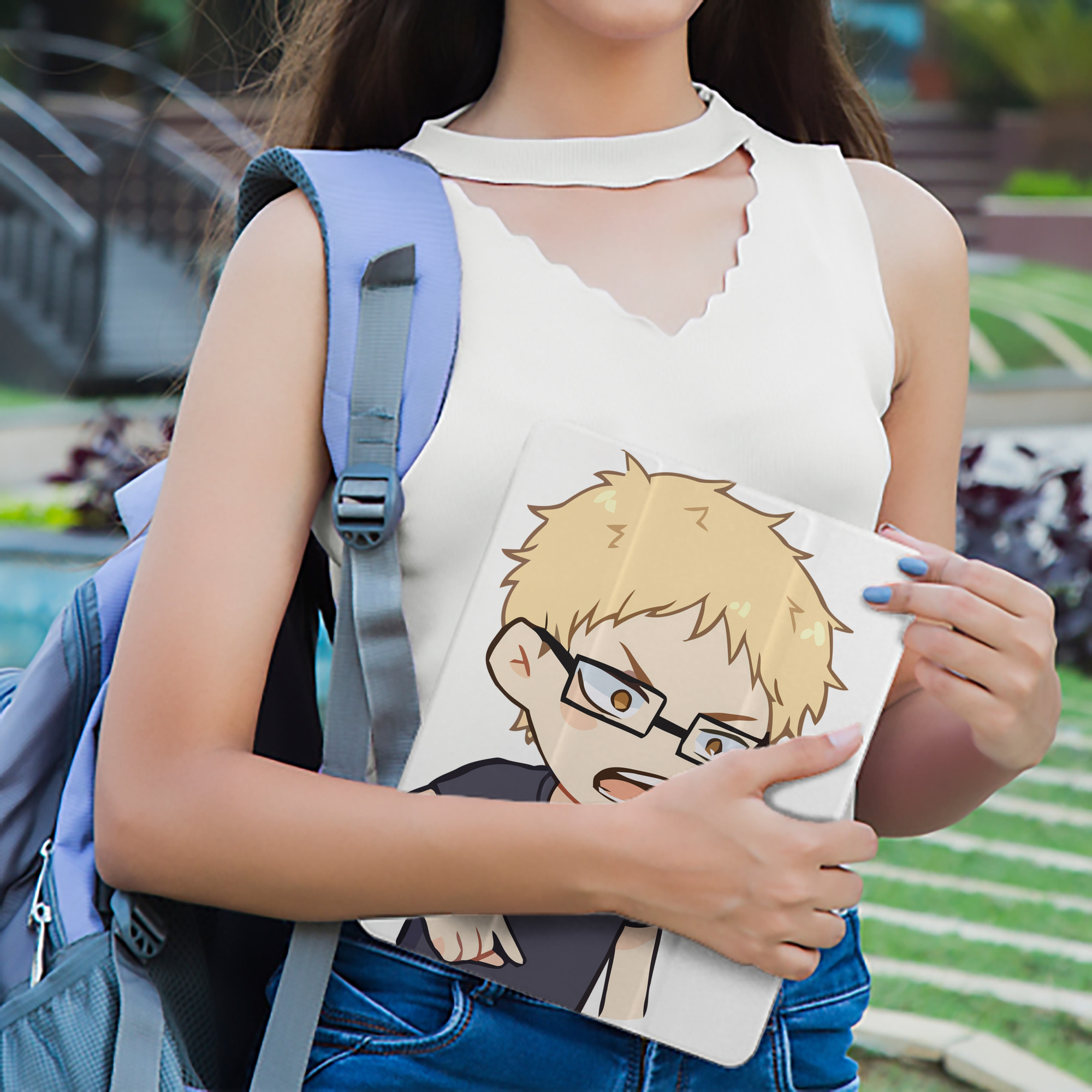 ハイキュー!! Haikyu!! IPad ケース ペン収納付き 三つ折りスタンド PUレザー×シリコン 対応機種9.5/10.5/10.9インチ
