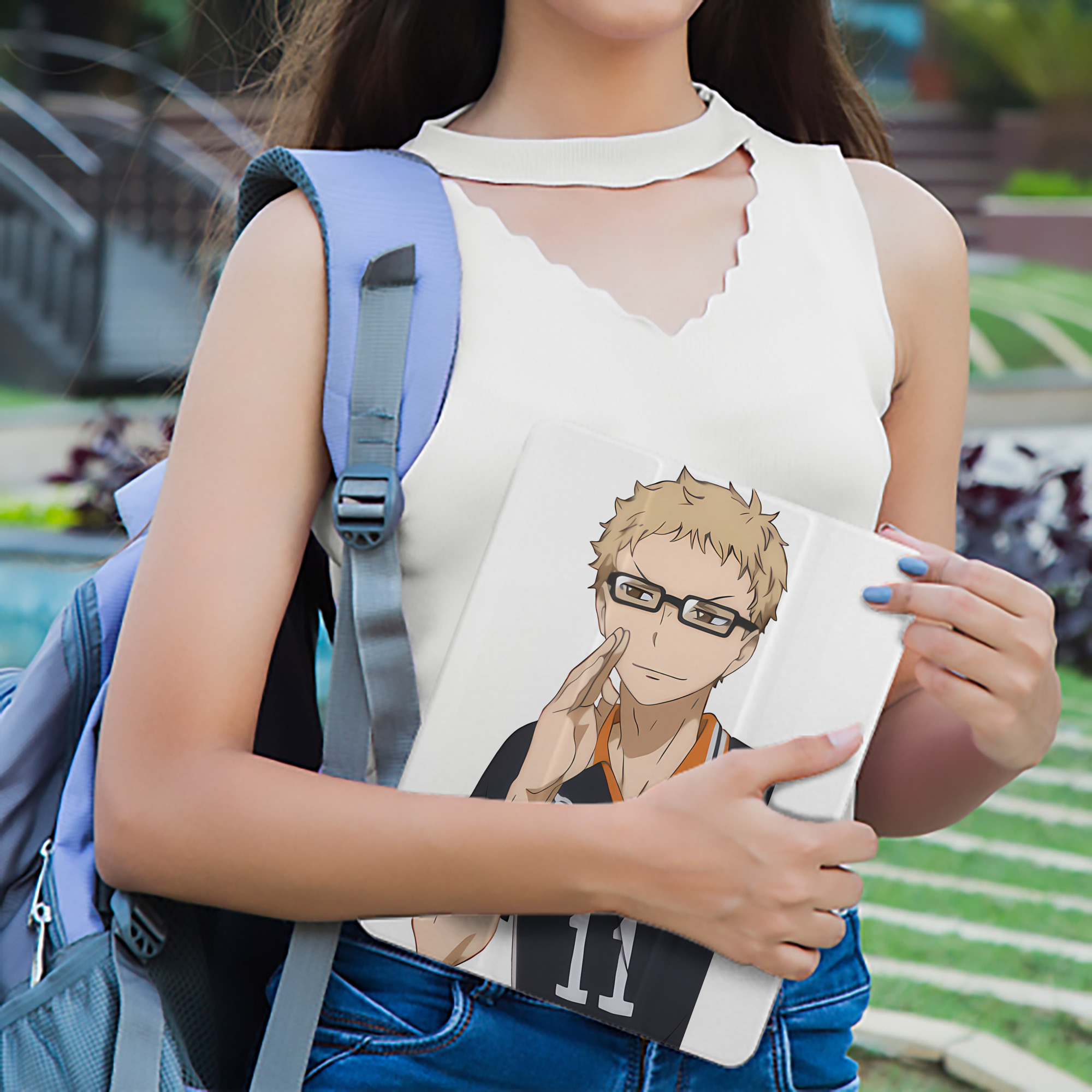 ハイキュー!! Haikyu!! IPad ケース ペン収納付き 三つ折りスタンド PUレザー×シリコン 対応機種9.5/10.5/10.9インチ