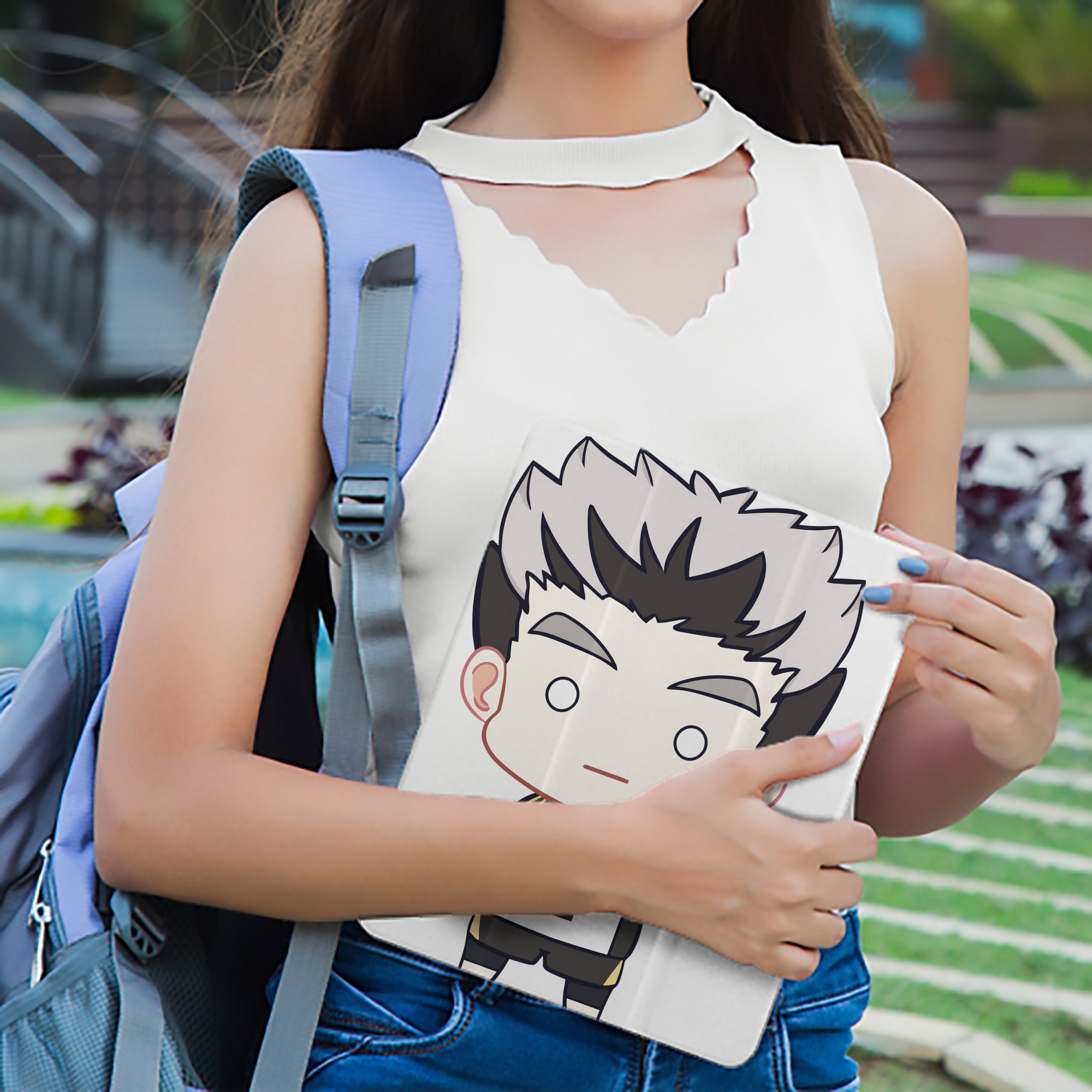 ハイキュー!! Haikyu!! IPad ケース ペン収納付き 三つ折りスタンド PUレザー×シリコン 対応機種9.5/10.5/10.9インチ