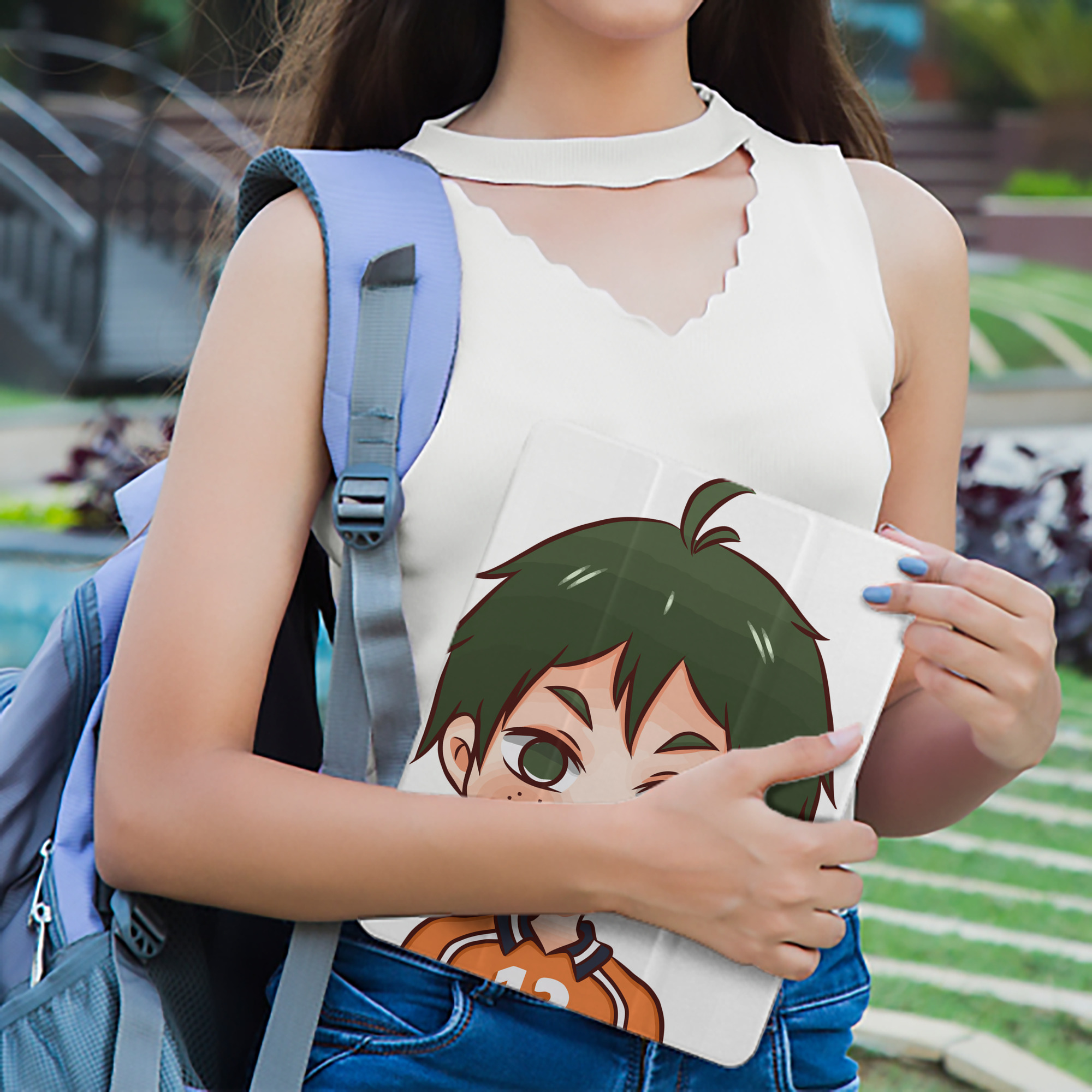ハイキュー!! Haikyu!! IPad ケース ペン収納付き 三つ折りスタンド PUレザー×シリコン 対応機種9.5/10.5/10.9インチ