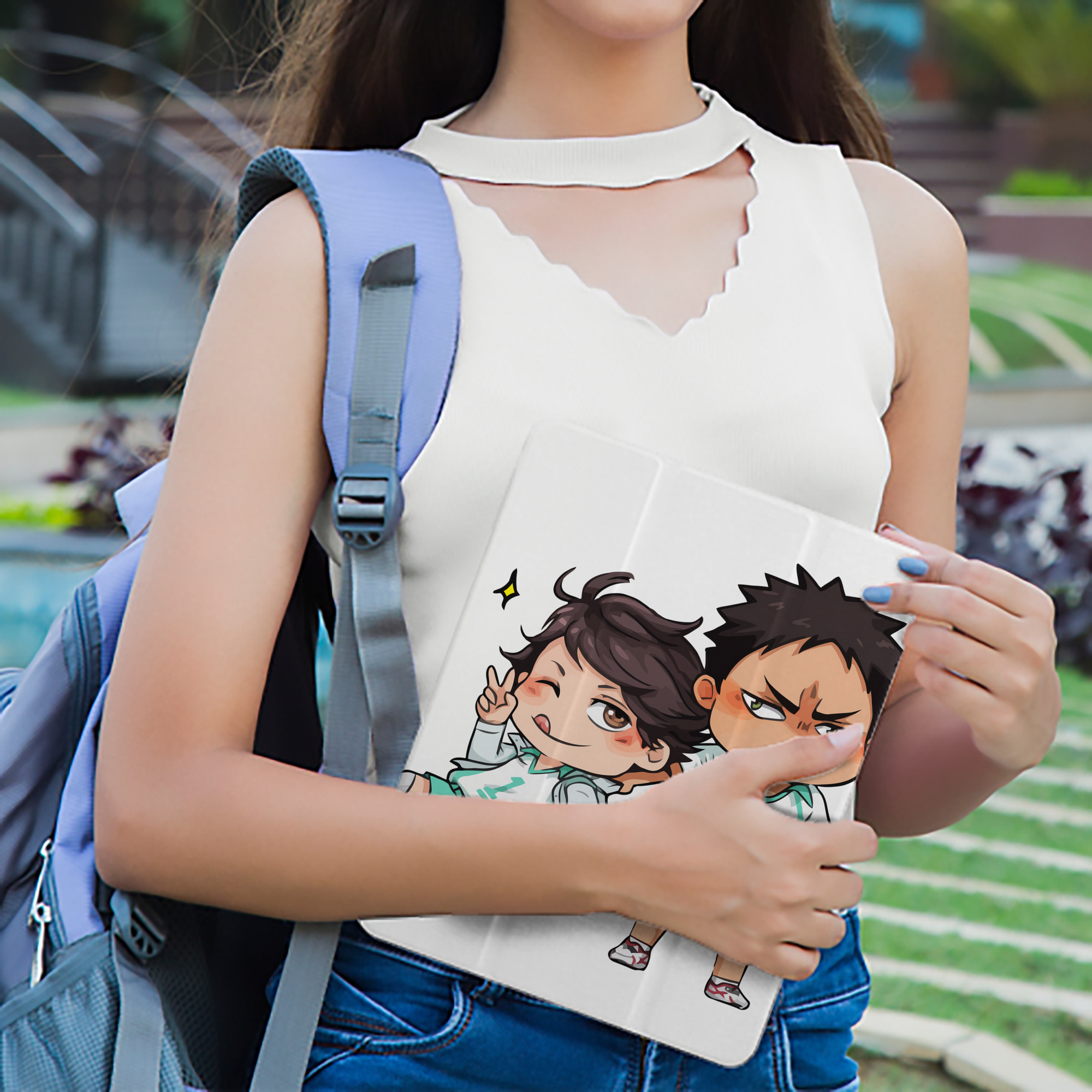 ハイキュー!! Haikyu!! IPad ケース ペン収納付き 三つ折りスタンド PUレザー×シリコン 対応機種9.5/10.5/10.9インチ